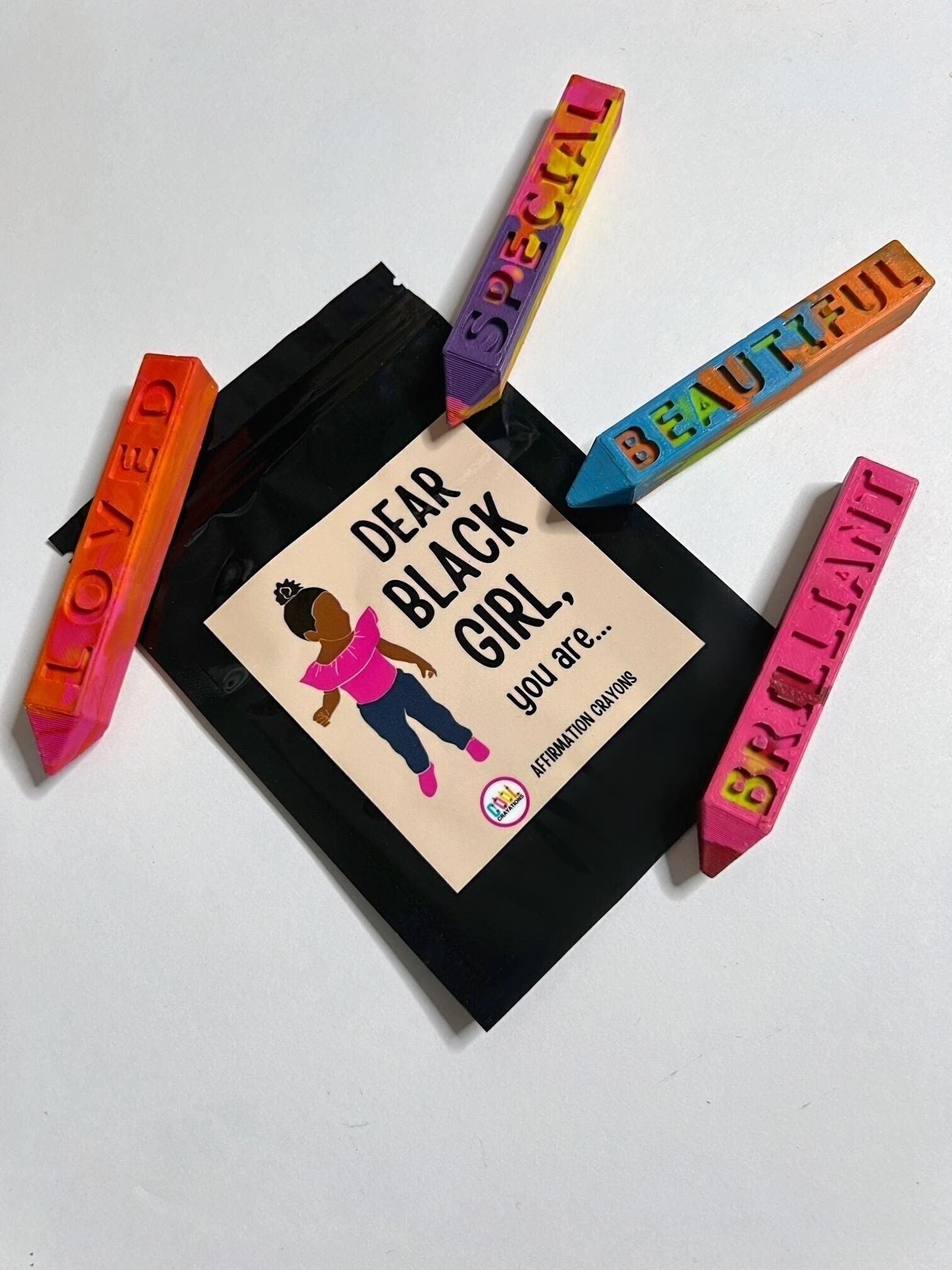 Dear Black Girl Affirmation Crayons