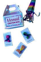 Mermaid Crayon Party Favor Boxes (Set of 5+)