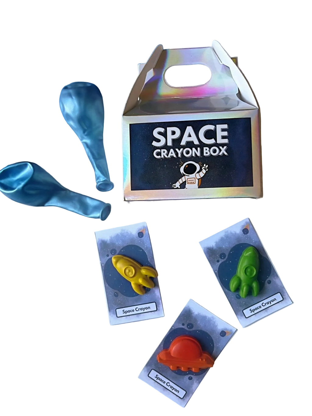 Space Crayon Party Favor Boxes (Set of 5+)