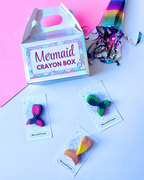 Mermaid Crayon Party Favor Boxes
