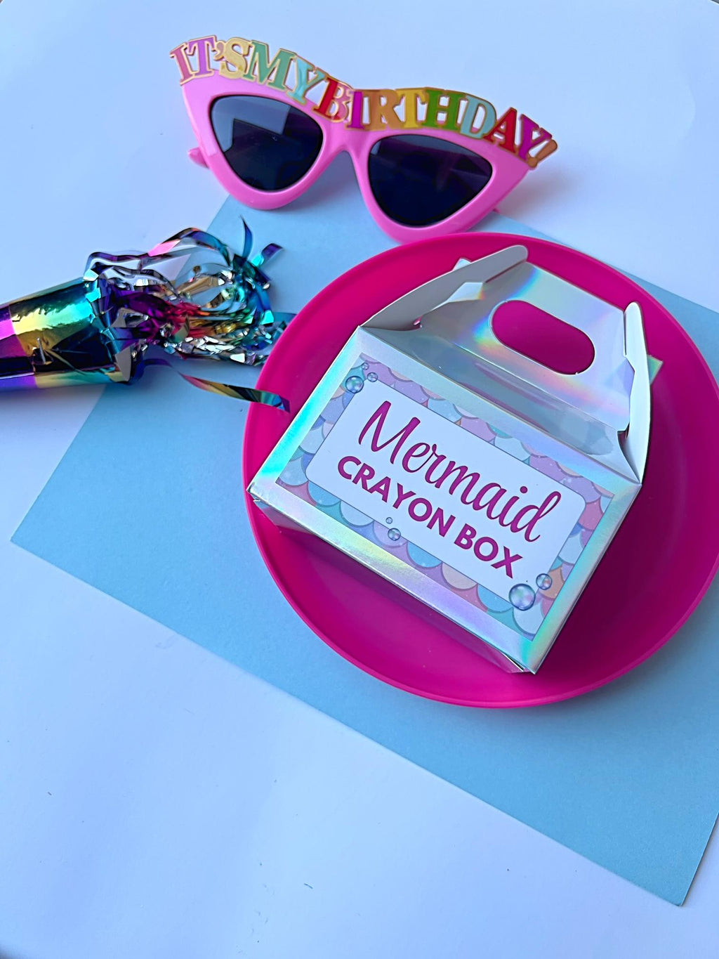 Mermaid Crayon Party Favor Boxes (Set of 5+)