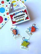 Superhero Crayon Party Favor Boxes (Set of 5+)