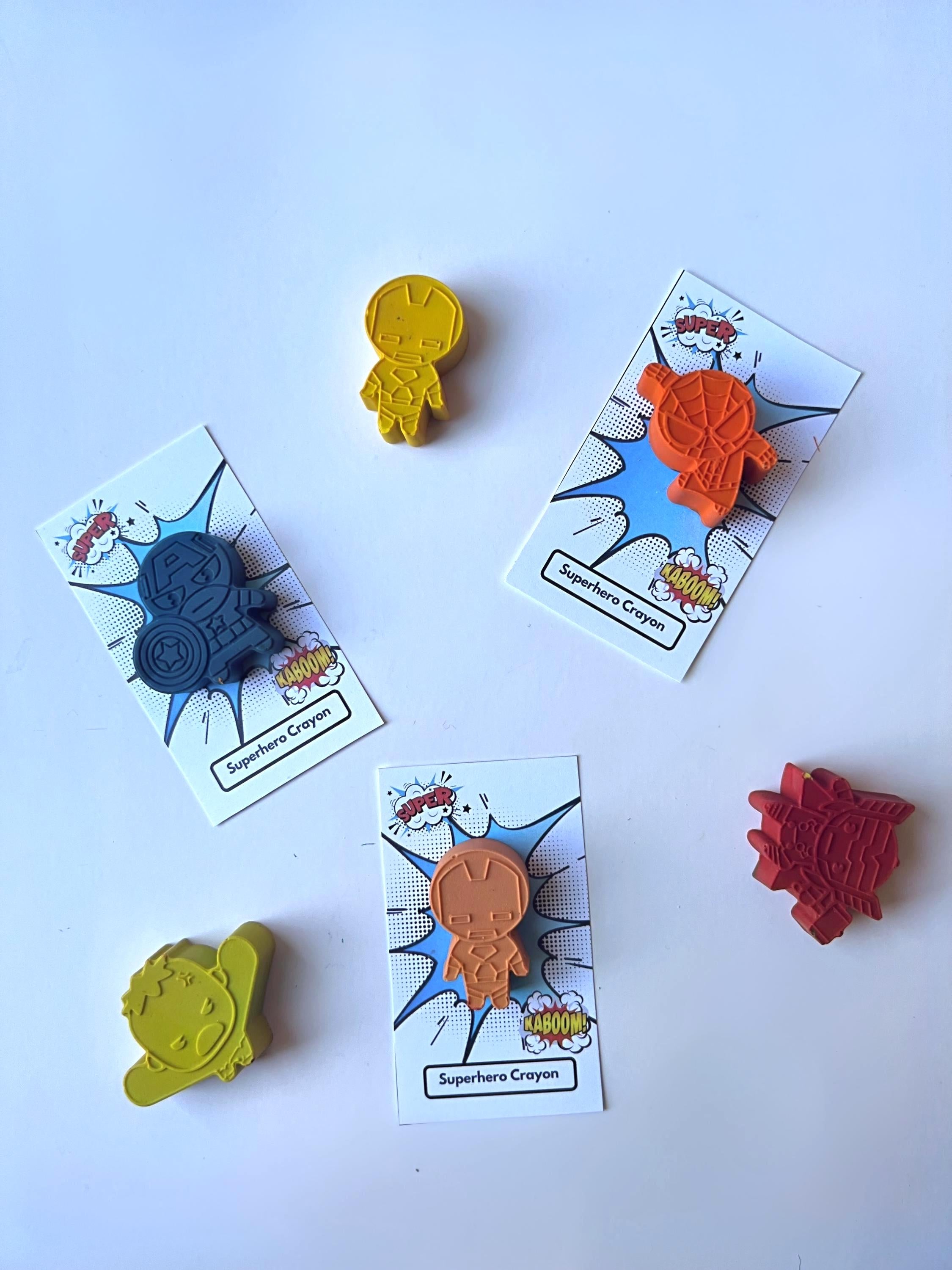 Superhero Crayon Party Favor Boxes (Set of 5+)
