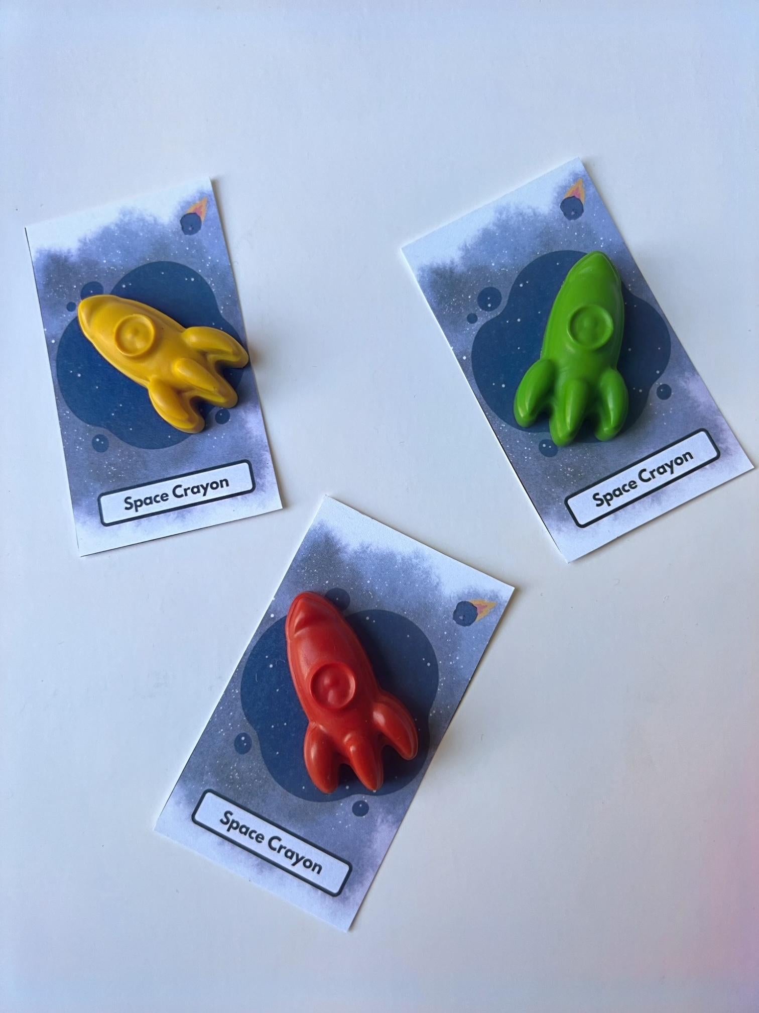 Space Crayon Party Favor Boxes (Set of 5+)